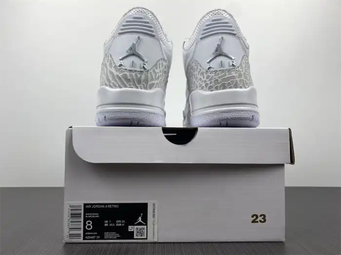 Kick Theory Air Jordan 3 Retro PS 'Triple White' 429487-111 0127