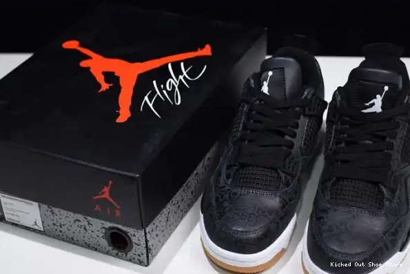 Kick Theory Jordan 4 Laser CI1184-001 Air Black Retro 0216