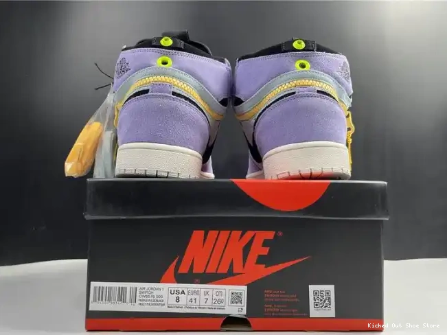 Kick Theory Jordan 1 Switch High Pulse CW6576-500 Purple 0221