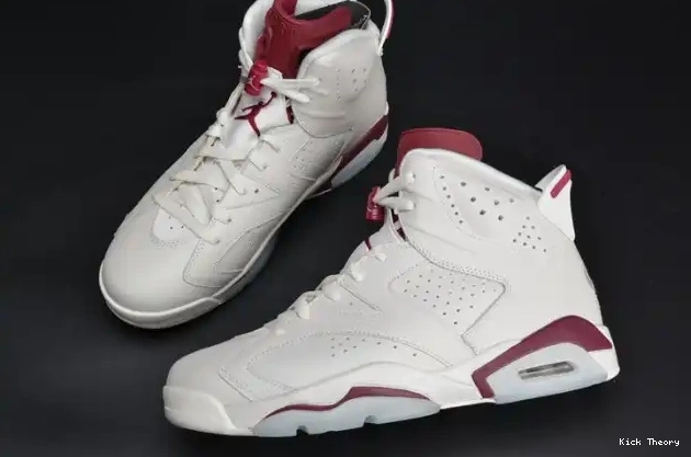 Kicked Out Shoe Store Air Jordan 6 Maroon white 384664-116 Retro 0210