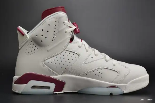 Kicked Out Shoe Store Air Jordan 6 Maroon white 384664-116 Retro 0210