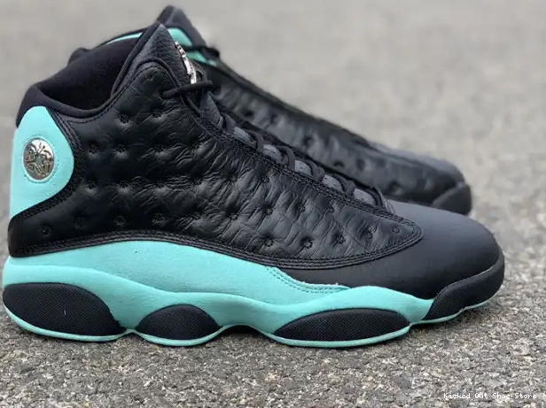 Kicked Out Shoe Store Retro Green Black 414571-030 Jordan 13 Air Island 0216