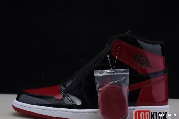 Kicked Out Shoe Store High Jordan Bred 555088-063 Air 1 OG Patent 0212