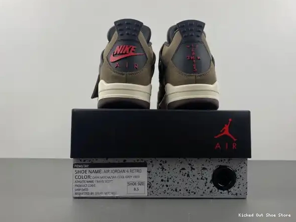 Kicked Out Shoe Store Air 4 Retro Scott Jordan TS Brown Travis x AJ4-882335 0220