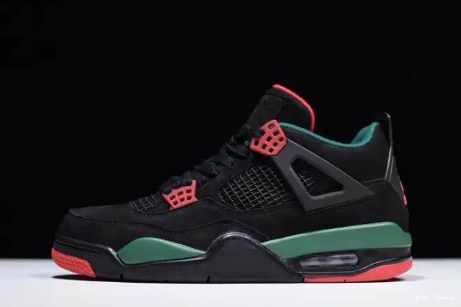 Kick Theory AQ3816-063 NRG Gorge GUCC Jordan 4 Black Red Green-Varsity Air 0219