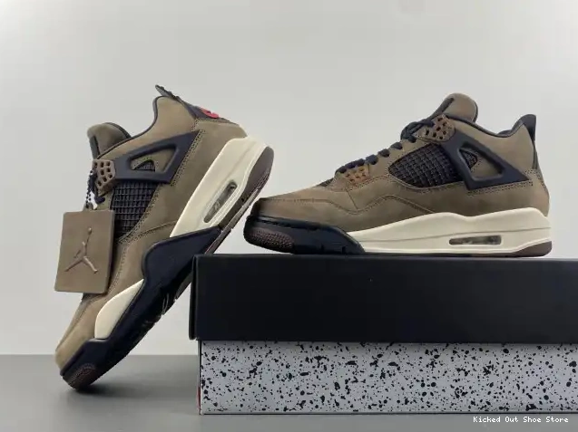 Kicked Out Shoe Store Air 4 Retro Scott Jordan TS Brown Travis x AJ4-882335 0220