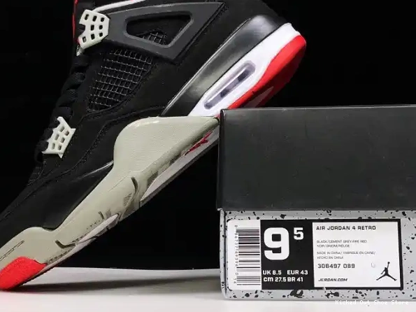 Kick Theory CEMENT RETRO 4 JORDAN BLACK 308497-060 0227