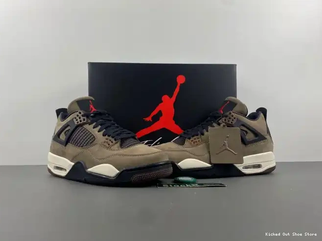 Kicked Out Shoe Store Air 4 Retro Scott Jordan TS Brown Travis x AJ4-882335 0220